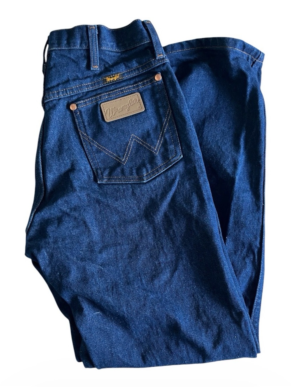 Wrangler 13MWZ Mens Blue Cowboy Cut Straight Jeans 33x29 (32x 30) A707 Denim